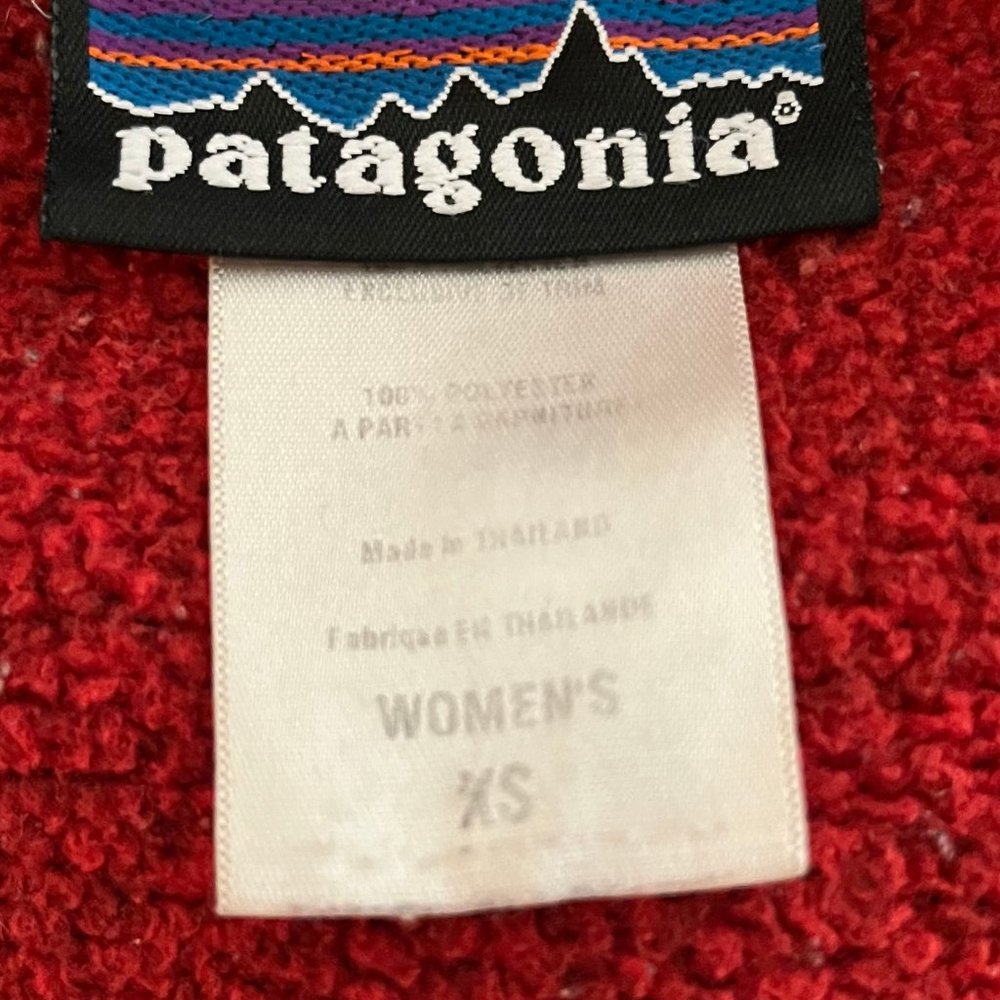 Patagonia Women"s Red Zipped Pockets Casual Long Sleeve Full Zip Hoodie Size XS - Picture 8 of 8